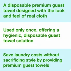 Tork LinStyle Valet Guest Towel, 1-Ply, 11.5 x 17, White, 100/Pack, 5 Packs/Carton