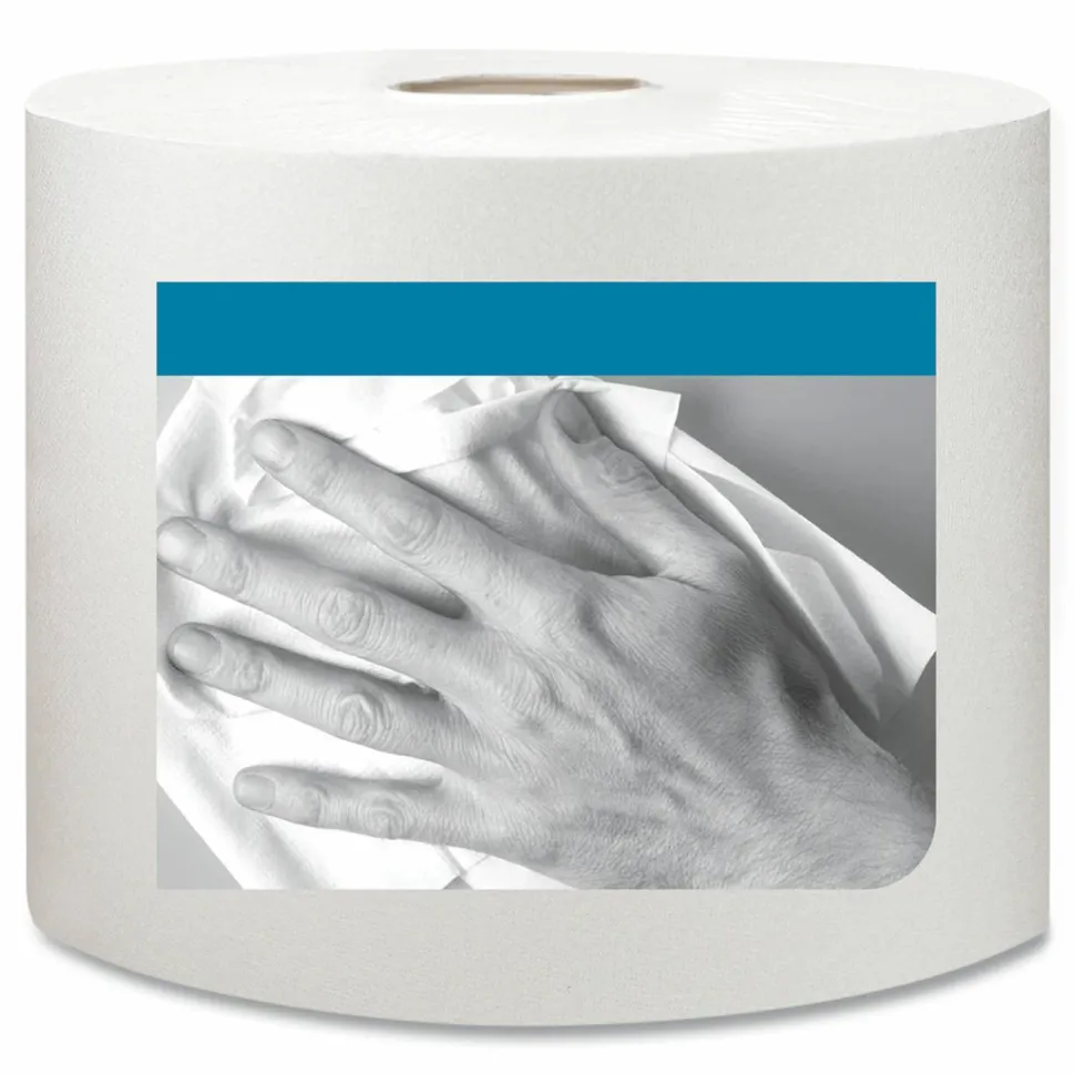 Tork Paper Wiper Plus, 9.8 x 15.2, White, 300/Roll, 2 Rolls/Carton