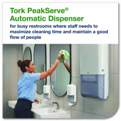 Tork PeakServe Automatic Continuous Paper Hand Towel Dispenser, 14.47 x 4.04 x 25.15, White