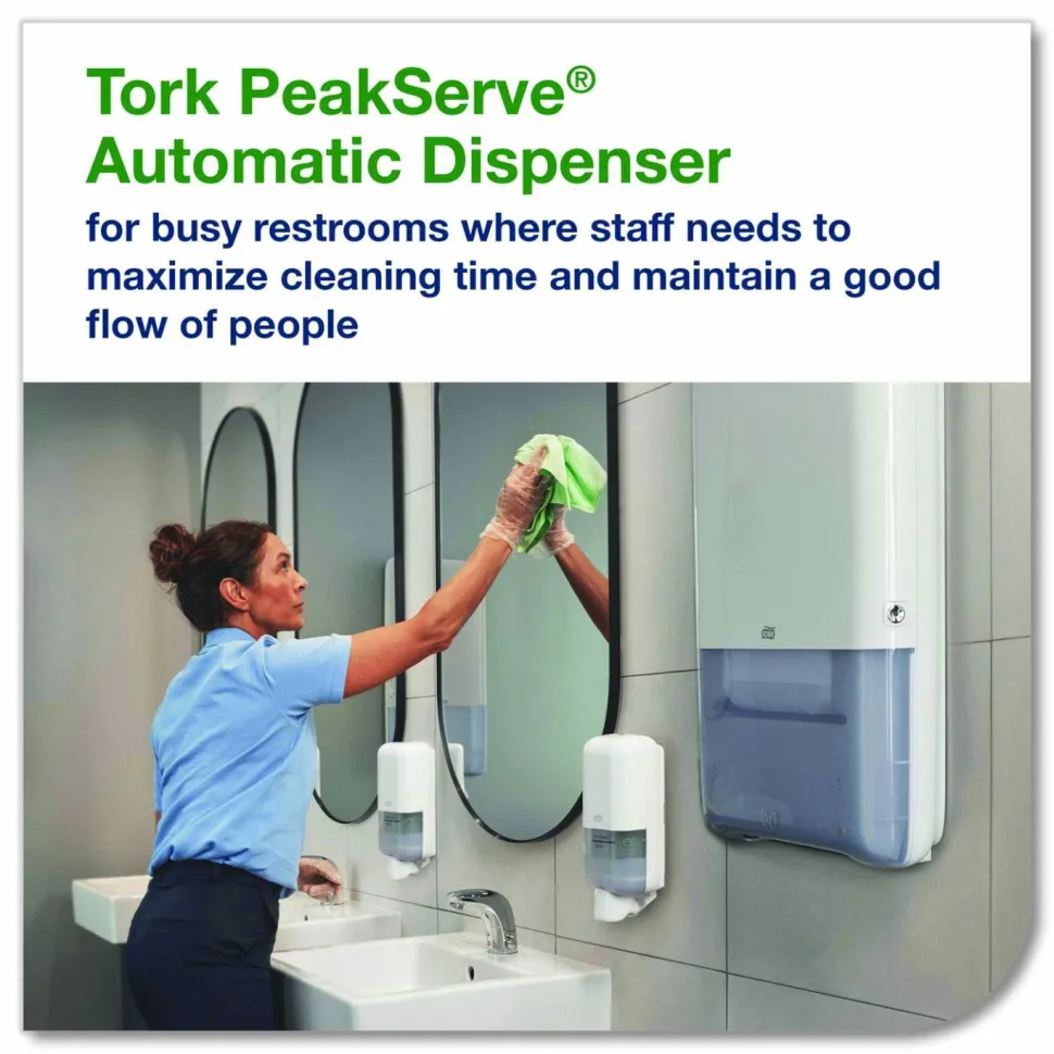 Tork PeakServe Automatic Continuous Paper Hand Towel Dispenser, 14.47 x 4.04 x 25.15, White