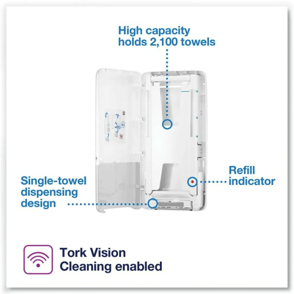 Tork PeakServe Continuous Hand Towel Dispenser, 14.57 x 3.98 x 28.74, White