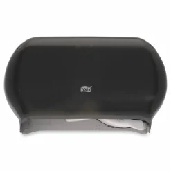Tork Twin Standard Roll Bath Tissue Dispenser,12.75 x 5.57 x 8.25, Smoke