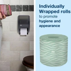 Tork Universal Bath Tissue, Septic Safe, 2-Ply, White, 500 Sheets/Roll, 96 Rolls/Carton