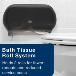 Tork Universal Bath Tissue, Septic Safe, 2-Ply, White, 500 Sheets/Roll, 96 Rolls/Carton