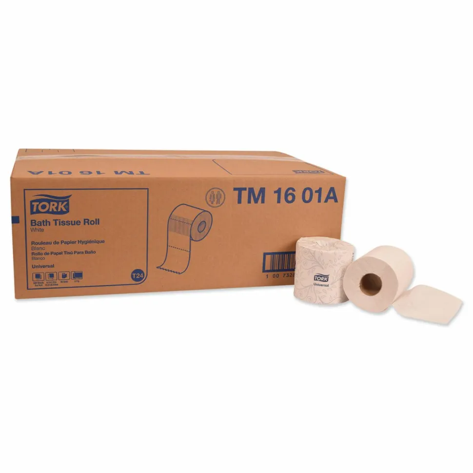 Tork Universal Bath Tissue, Septic Safe, 2-Ply, White, 500 Sheets/Roll, 48 Rolls/Carton