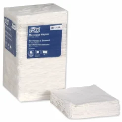 Tork Universal Beverage Napkin, 1-Ply, 9.13 x 9.13, 1/4 Fold, Poly-Pack, White, 4,000/Carton
