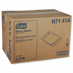 Tork Universal Dinner Napkins, 1-Ply, 17 x 17, 1/4 Fold, White, 4008/Carton