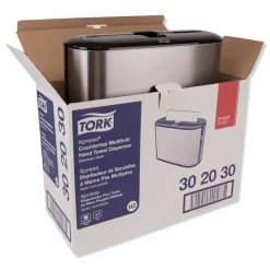 Tork Xpress Countertop Towel Dispenser, 12.68 x 4.56 x 7.92, Stainless Steel/Black