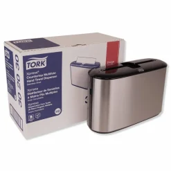 Tork Xpress Countertop Towel Dispenser, 12.68 x 4.56 x 7.92, Stainless Steel/Black
