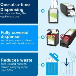 Tork Xpressnap Fit Napkin Dispenser, Tabletop, 4.4 x 5.6 x 6.7, Black