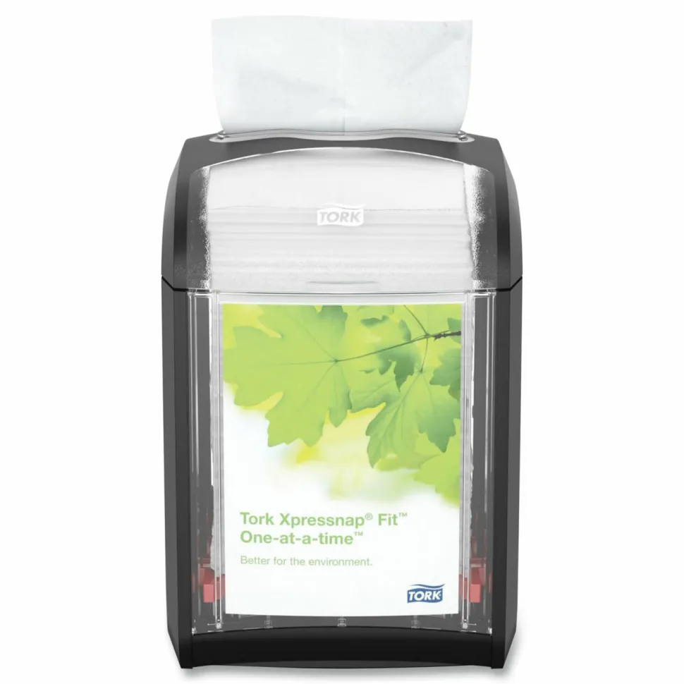 Tork Xpressnap Fit Napkin Dispenser, Tabletop, 4.4 x 5.6 x 6.7, Black