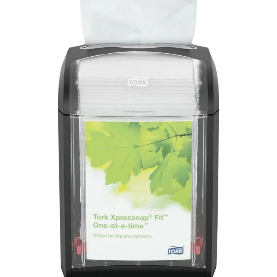 Tork Xpressnap Fit Napkin Dispenser, Tabletop, 4.4 x 5.6 x 6.7, Black