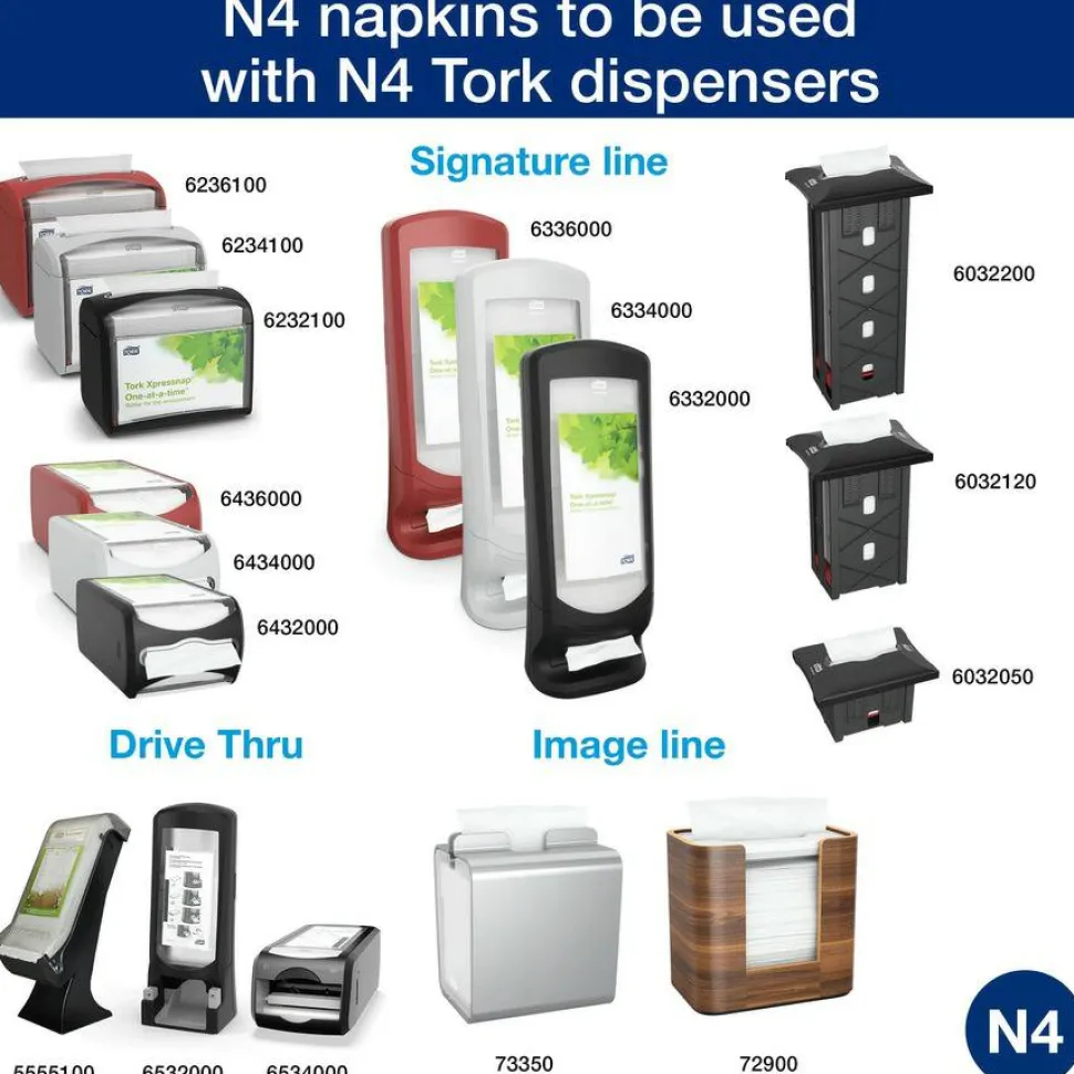 Tork Xpressnap Interfold Dispenser Napkins, 1-Ply, Bag-Pack, 13 x 8.5, Natural, 500/Pack, 12 Packs/Carton