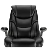 Torval Big & Tall Bonded Leather High-Back Computer Office Chair, Black/Silver, BIFMA Compliant