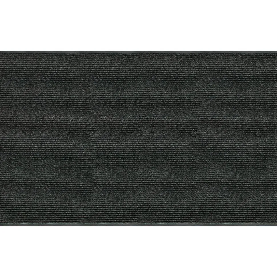 Tough Rib Floor Mat, 3' x 5', Charcoal