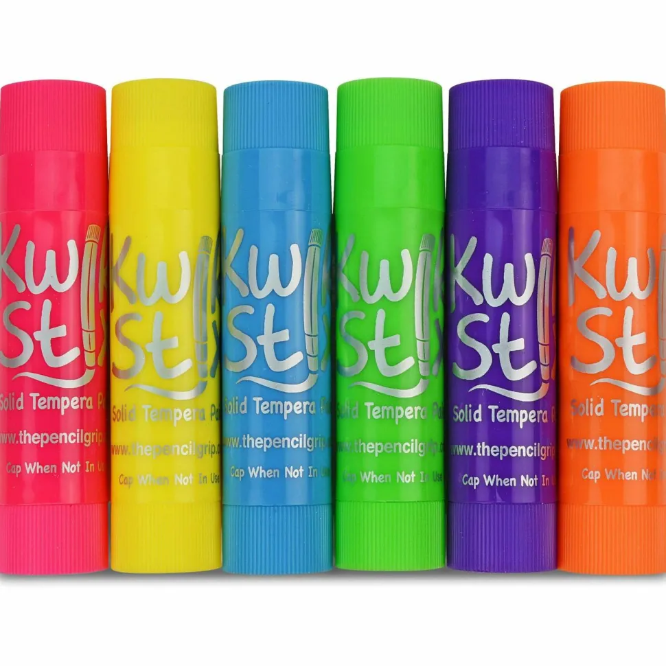 TPG Creations Kwik Stix Tempera Paint Sticks, Regular Size, 0.7" x 3.5", 24 Assorted Colors, 24/Pack