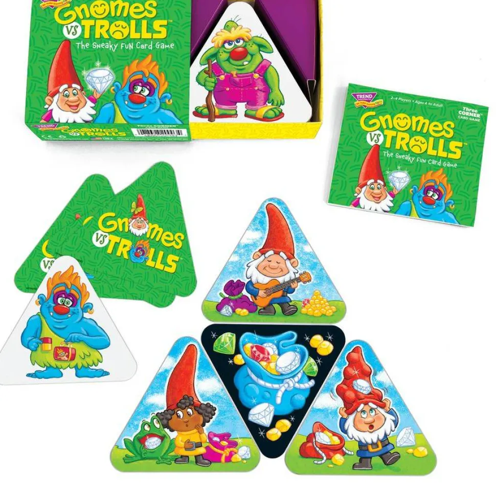 Trend Gnomes vs Trolls Three Corner Card Game