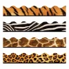 TREND Terrific Trimmers Print Board Trim, 48-Piece Set, Assorted Animal Prints, 2.25" x 39", Assorted Colors