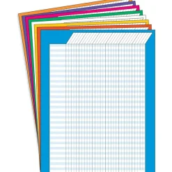 Trend Vertical Incentive Charts, Assorted Colors, Pack Of 8