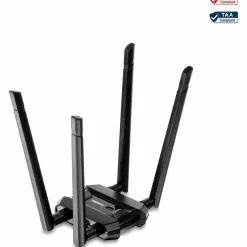 TRENDnet AC1900 High Power Dual Band Wireless USB Adapter, TEW-809UB, Stream 4K HD Video, Windows-Mac OS Compatible, USB 3.0 to USB Type A, Black