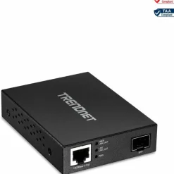 TRENDnet Gigabit Poe Pd SFP Fiber Media Converter; Poe Powered 100/1000Base-T to SFP Fiber Media Converter; Compact Design; TFC-PGSFP