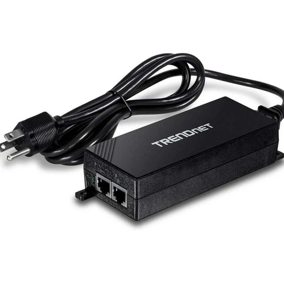 TRENDnet Gigabit Power Over Ethernet Plus Injector, Converts Non-Poe Gigabit To Poe+ Or PoE Gigabit, Supplies PoE (15.4W) Or PoE+ (30W) Power Network Distances Up To 100M (328 ft.), Black, TPE-115GI