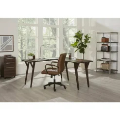 Trezza 19"D Vertical 3-Drawer Mobile File Cabinet, Warm Walnut