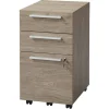 Trezza 19"D Vertical 3-Drawer Mobile File Cabinet, Light Oak