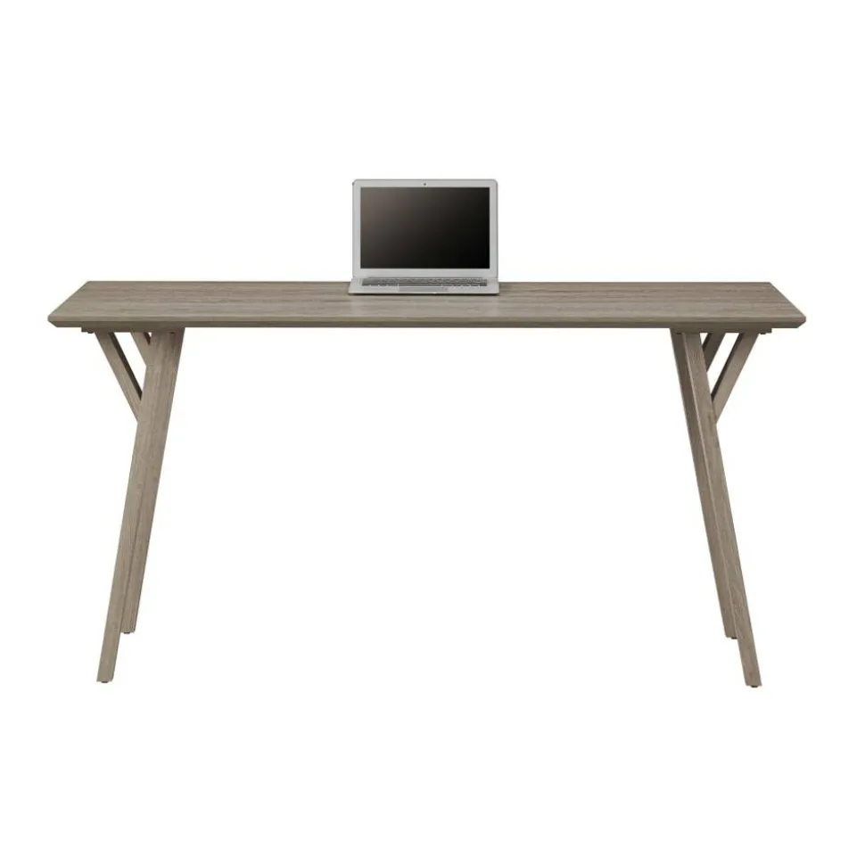 Trezza 60"W Writing Desk, Light Oak