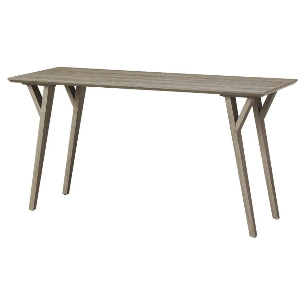 Trezza 60"W Writing Desk, Light Oak