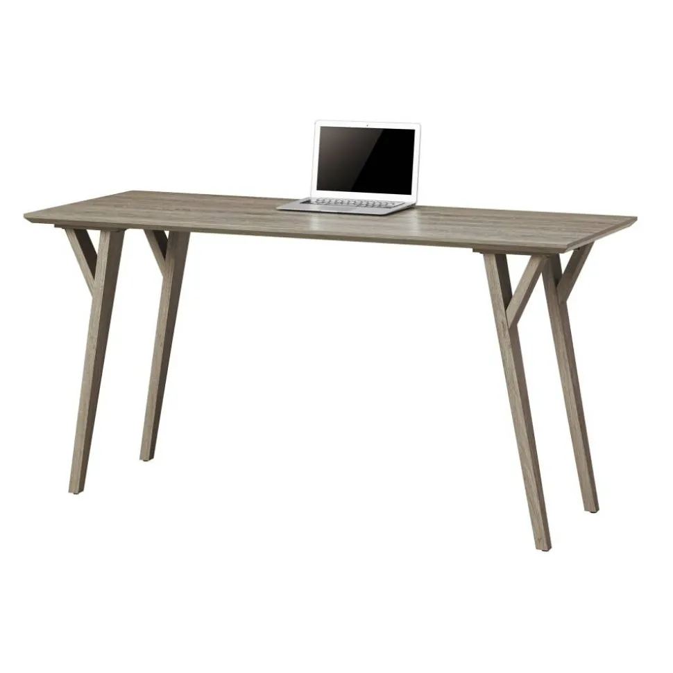 Trezza 60"W Writing Desk, Light Oak