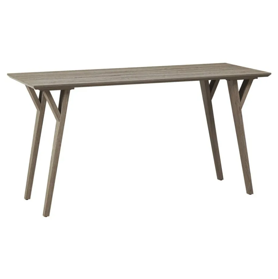 Trezza 60"W Writing Desk, Light Oak
