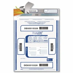 TripLOK Deposit Bag, Plastic, 12" x 16", Clear, 100/Pack
