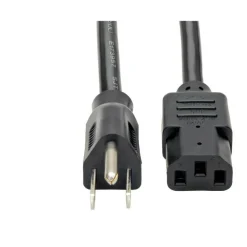 Tripp Lite by Eaton Computer Power Cord NEMA 5-15P to C13 - Heavy-Duty 15A 125V 14 AWG 6 ft. (1.83 m) Black