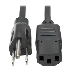 Tripp Lite by Eaton Desktop Computer AC Power Cable NEMA 5-15P to C13 - 10A 125V 18 AWG 6 ft. (1.83 m) Black