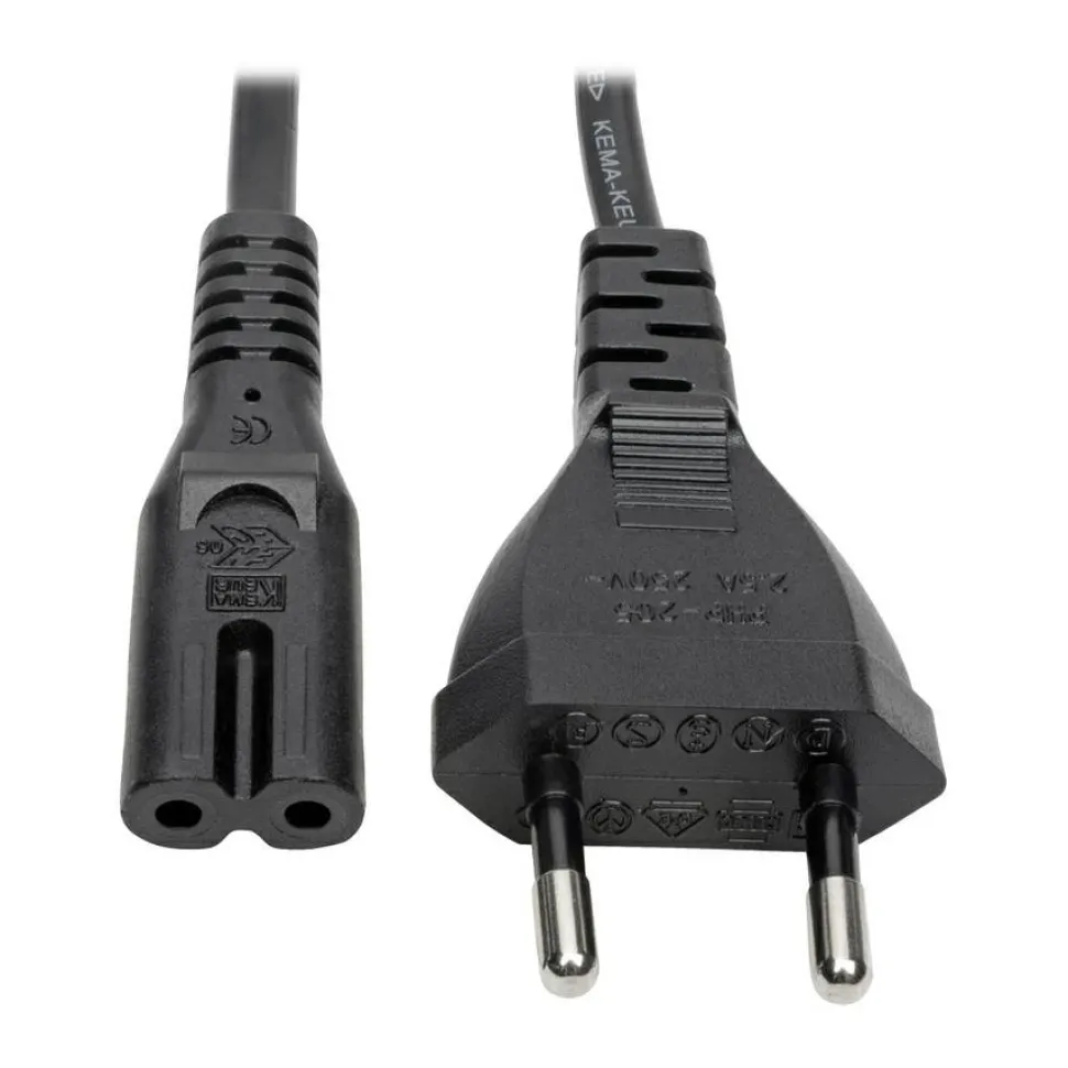 Tripp Lite by Eaton European Computer Power Cord C7 to Schuko 2.5A 250V 18 AWG 6 ft. (1.83 m) Black