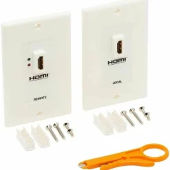 Tripp Lite by Eaton HDMI over Dual Cat5/Cat6 Extender Wall Plate Kit with Transmitter and Receiver TAA