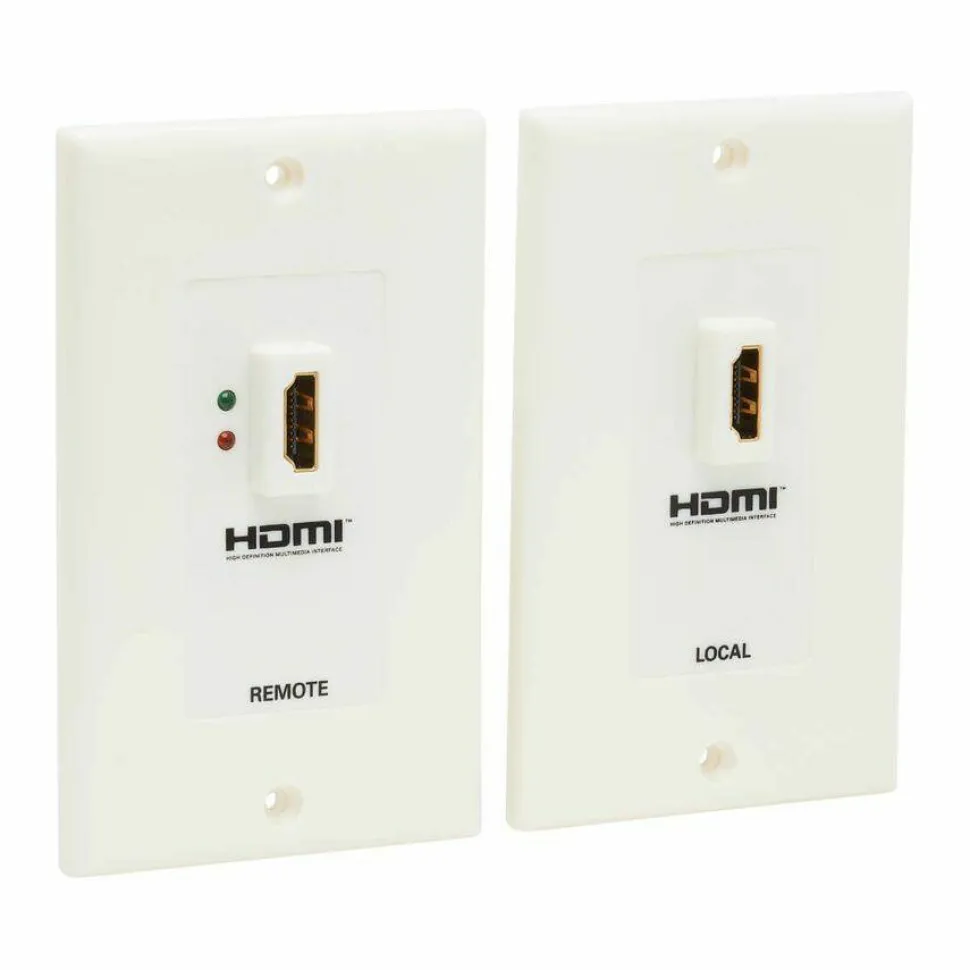 Tripp Lite by Eaton HDMI over Dual Cat5/Cat6 Extender Wall Plate Kit with Transmitter and Receiver TAA