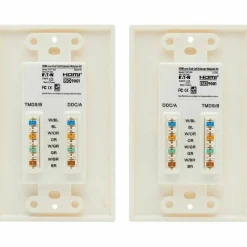 Tripp Lite by Eaton HDMI over Dual Cat5/Cat6 Extender Wall Plate Kit with Transmitter and Receiver TAA