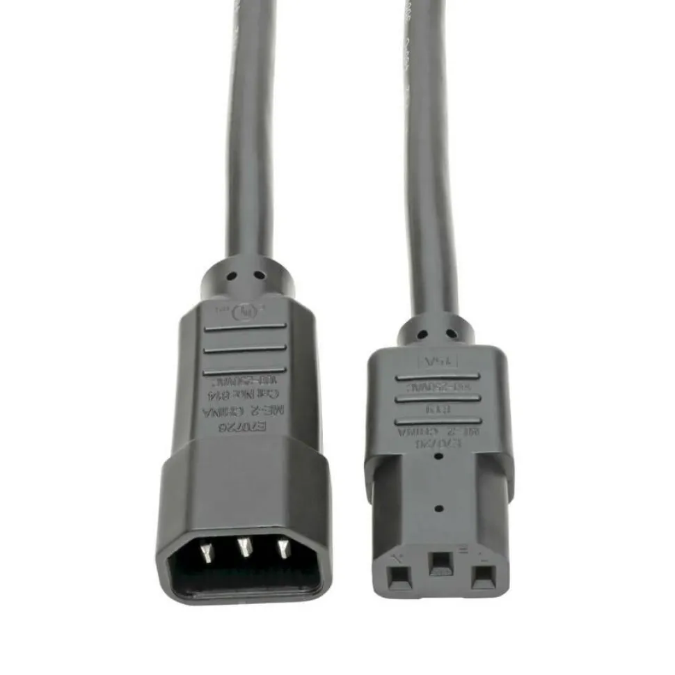 Tripp Lite by Eaton Heavy-Duty PDU Power Cord C13 to C14 - 15A 250V 14 AWG 6 ft. (1.83 m) Black