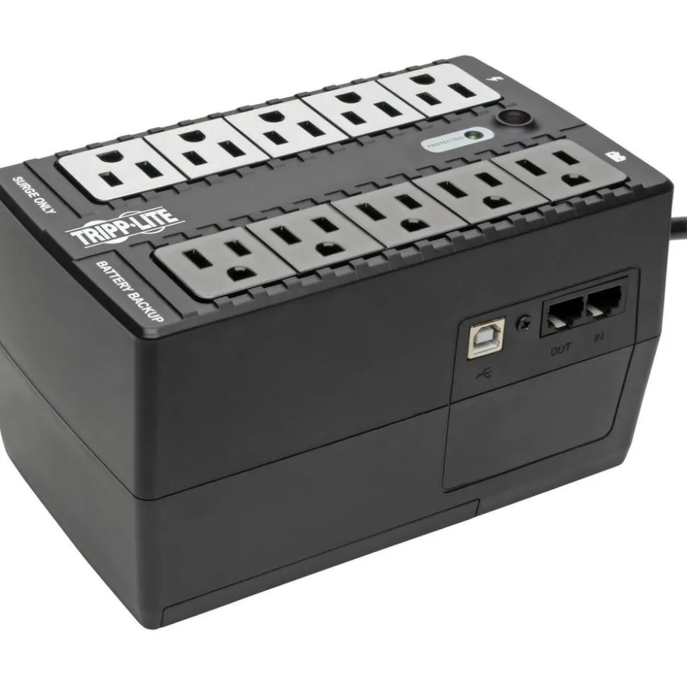Tripp Lite by Eaton Internet Office Ultra-Compact Desktop Standby UPS, 10 Outlets, 550 VA, 420 J