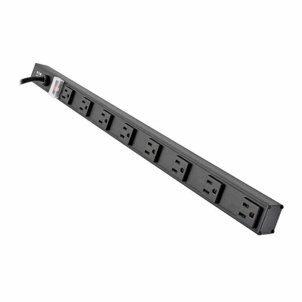 Tripp Lite by Eaton 8-Outlet Vertical Power Strip 120V 15A NEMA 5-15P 15 ft. (4.57 m) Cord 24 in. Black Housing