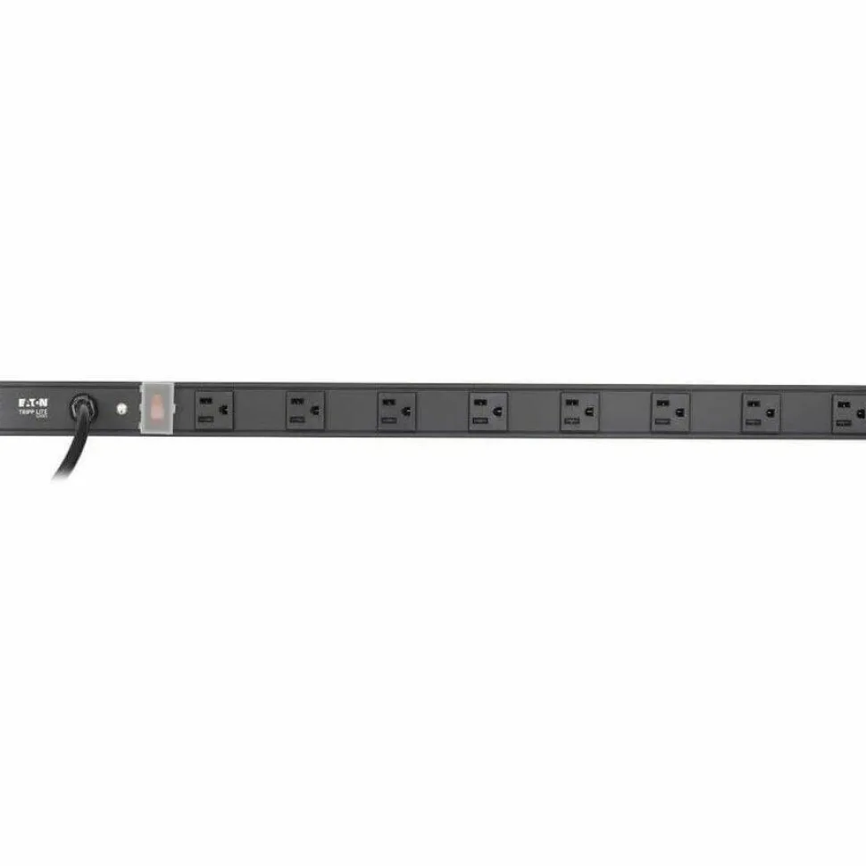 Tripp Lite by Eaton 8-Outlet Vertical Power Strip 120V 15A NEMA 5-15P 15 ft. (4.57 m) Cord 24 in. Black Housing