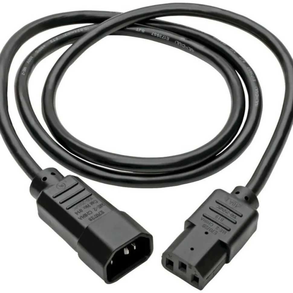 Tripp Lite by Eaton PDU Power Cord C13 to C14 - 10A 250V 18 AWG 3 ft. (0.91 m) Black