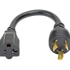 Tripp Lite by Eaton Power Cord Adapter NEMA L5-20P to NEMA 5-15R - Heavy-Duty 20A 125V 12 AWG 6-in. (15.24 cm) Black