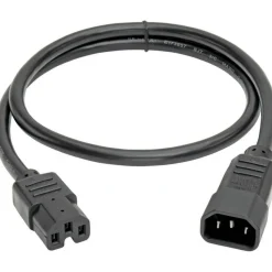 Tripp Lite by Eaton Power Cord C14 to C15 - Heavy-Duty 15A 250V 14 AWG 3 ft. (0.91 m) Black