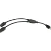 Tripp Lite by Eaton Power Cord Splitter C14 to 2xC13 PDU Style - 10A 250V 18 AWG 18-in. (45.72 cm) Black