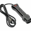 Tripp Lite by Eaton Protect It! 7-Outlet Surge Protector 7 ft. Cord with Right-Angle Plug 2160 Joules Diagnostic LEDs Black Housing