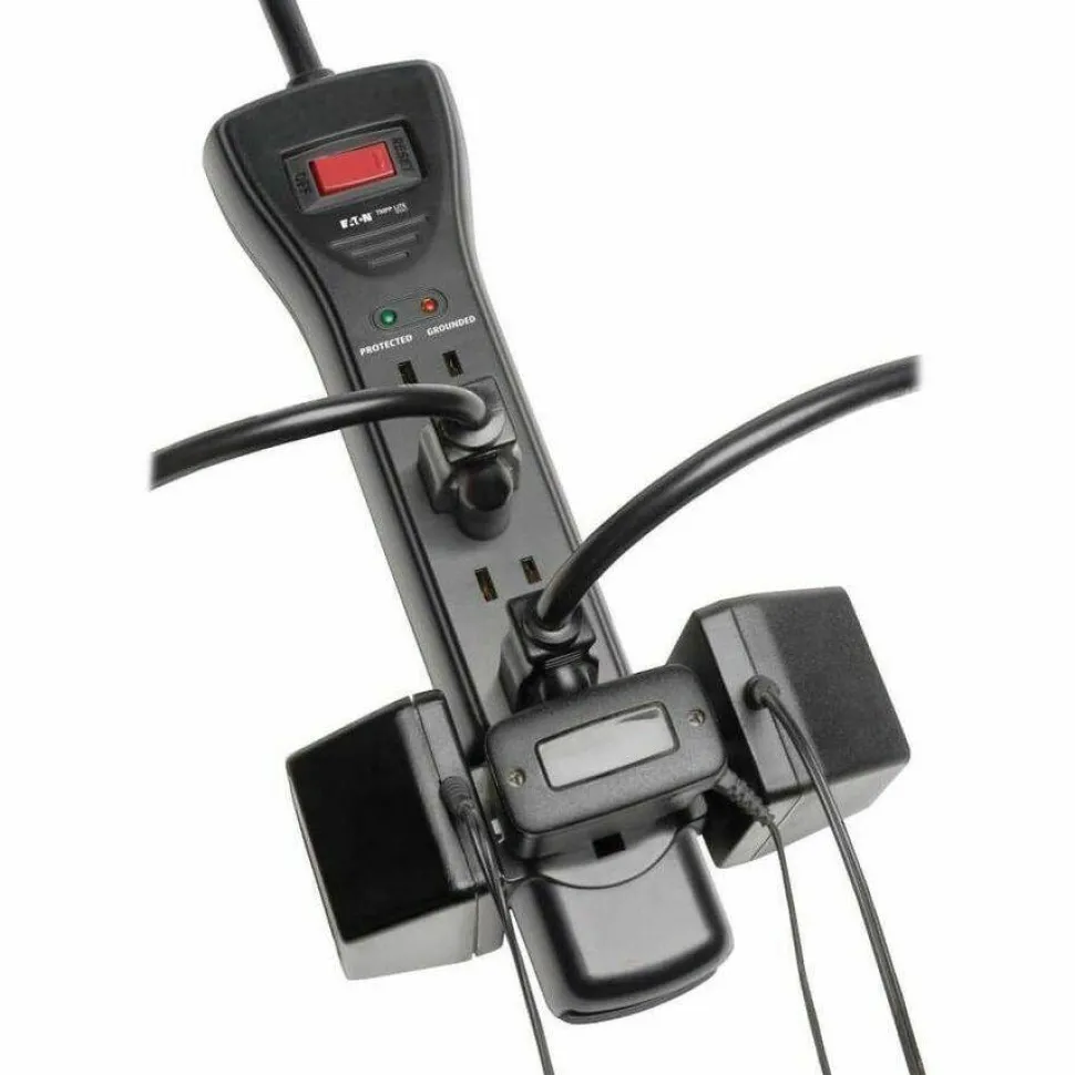 Tripp Lite by Eaton Protect It! 7-Outlet Surge Protector 7 ft. Cord with Right-Angle Plug 2160 Joules Diagnostic LEDs Black Housing