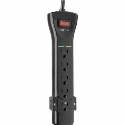 Tripp Lite by Eaton Protect It! 7-Outlet Surge Protector 7 ft. Cord with Right-Angle Plug 2160 Joules Diagnostic LEDs Black Housing